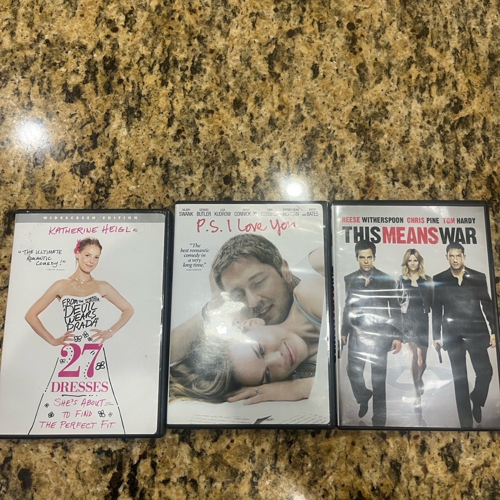 Set of 3 Romantic Comedy DVDs
